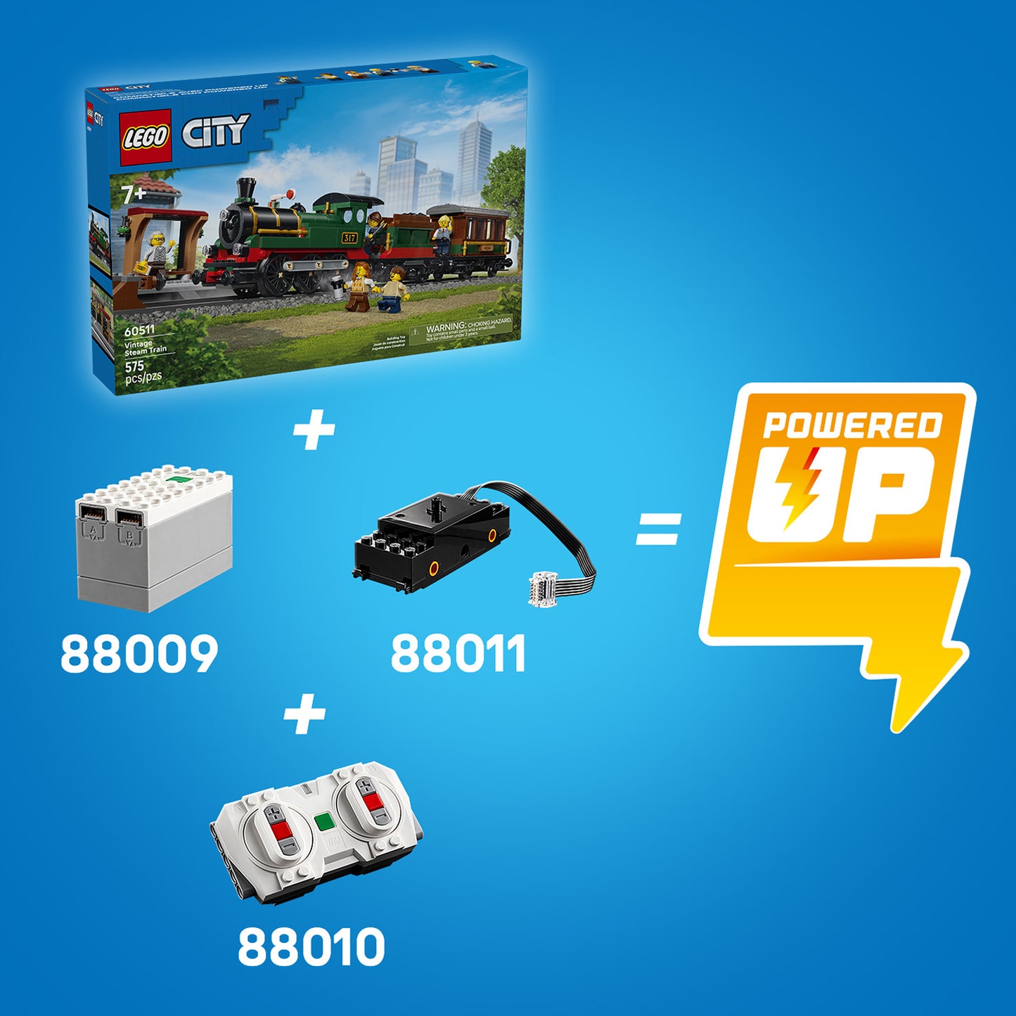 LEGO City Vintage Stoomtrein - Bouwpakket voor Kinderen met Station, Rails, Cabinebediening, Stopsein en 5 Minifiguren - Verjaardagscadeau voor Jongens en Meisjes Vanaf 7 Jaar - 60511