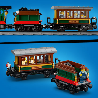 LEGO City Vintage Stoomtrein - Bouwpakket voor Kinderen met Station, Rails, Cabinebediening, Stopsein en 5 Minifiguren - Verjaardagscadeau voor Jongens en Meisjes Vanaf 7 Jaar - 60511