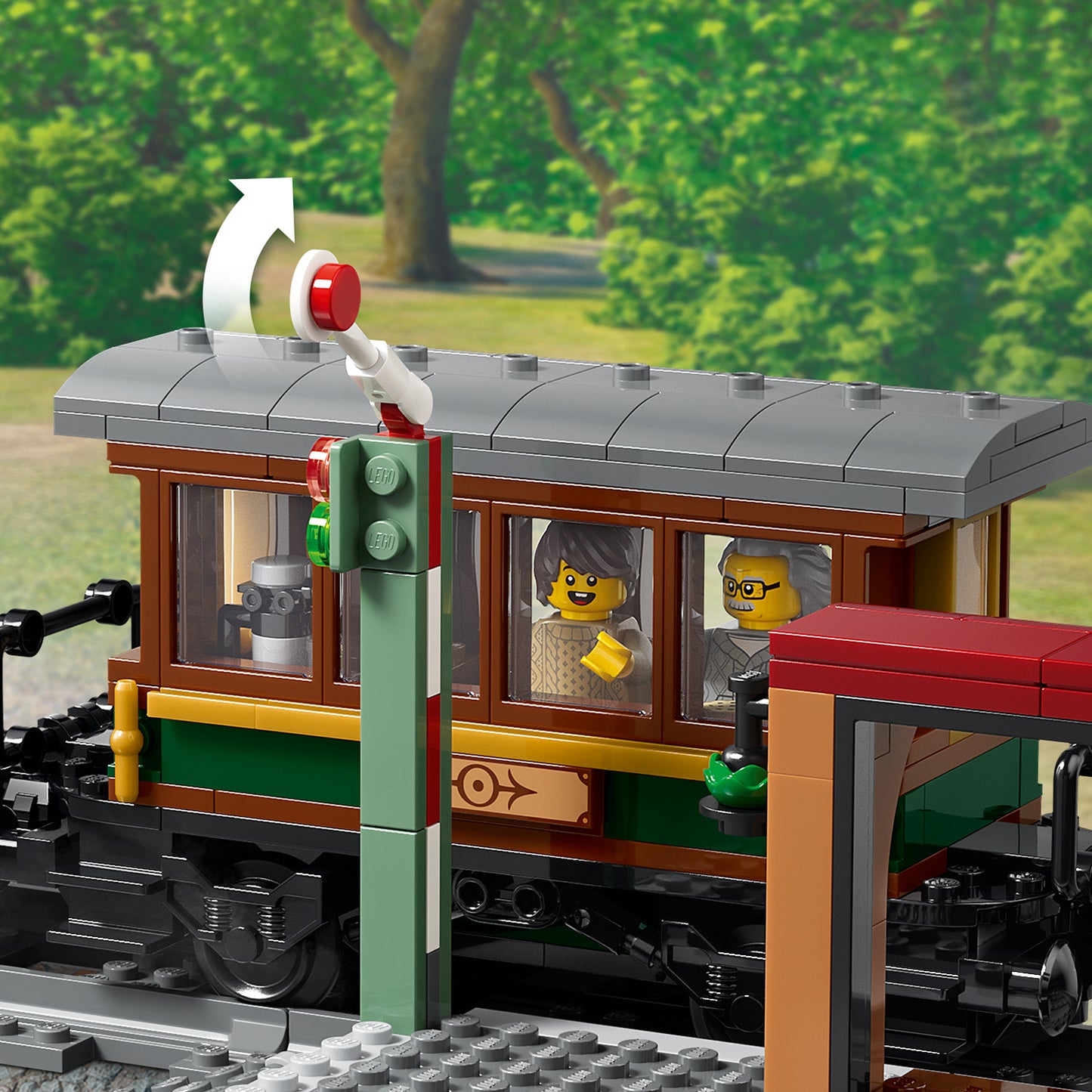 LEGO City Vintage Stoomtrein - Bouwpakket voor Kinderen met Station, Rails, Cabinebediening, Stopsein en 5 Minifiguren - Verjaardagscadeau voor Jongens en Meisjes Vanaf 7 Jaar - 60511