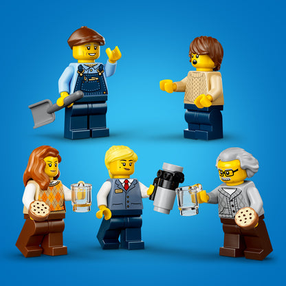 LEGO City Vintage Stoomtrein - Bouwpakket voor Kinderen met Station, Rails, Cabinebediening, Stopsein en 5 Minifiguren - Verjaardagscadeau voor Jongens en Meisjes Vanaf 7 Jaar - 60511