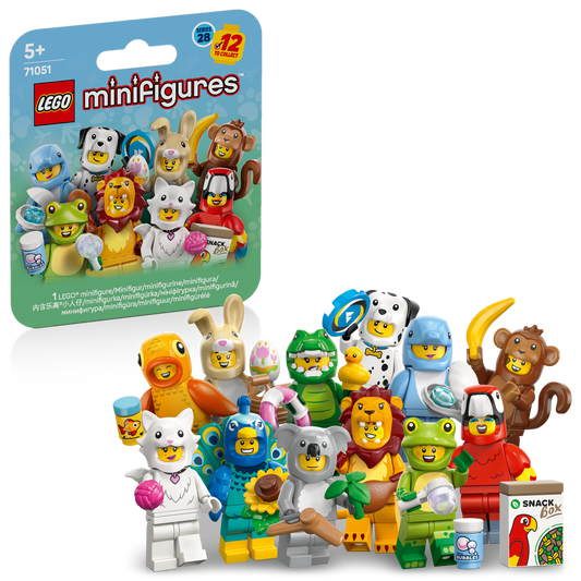 LEGO Minifiguren Serie 28: Dierenkostuums Dieren Speelgoed met 1 van 12 Willekeurige Figuren 71051