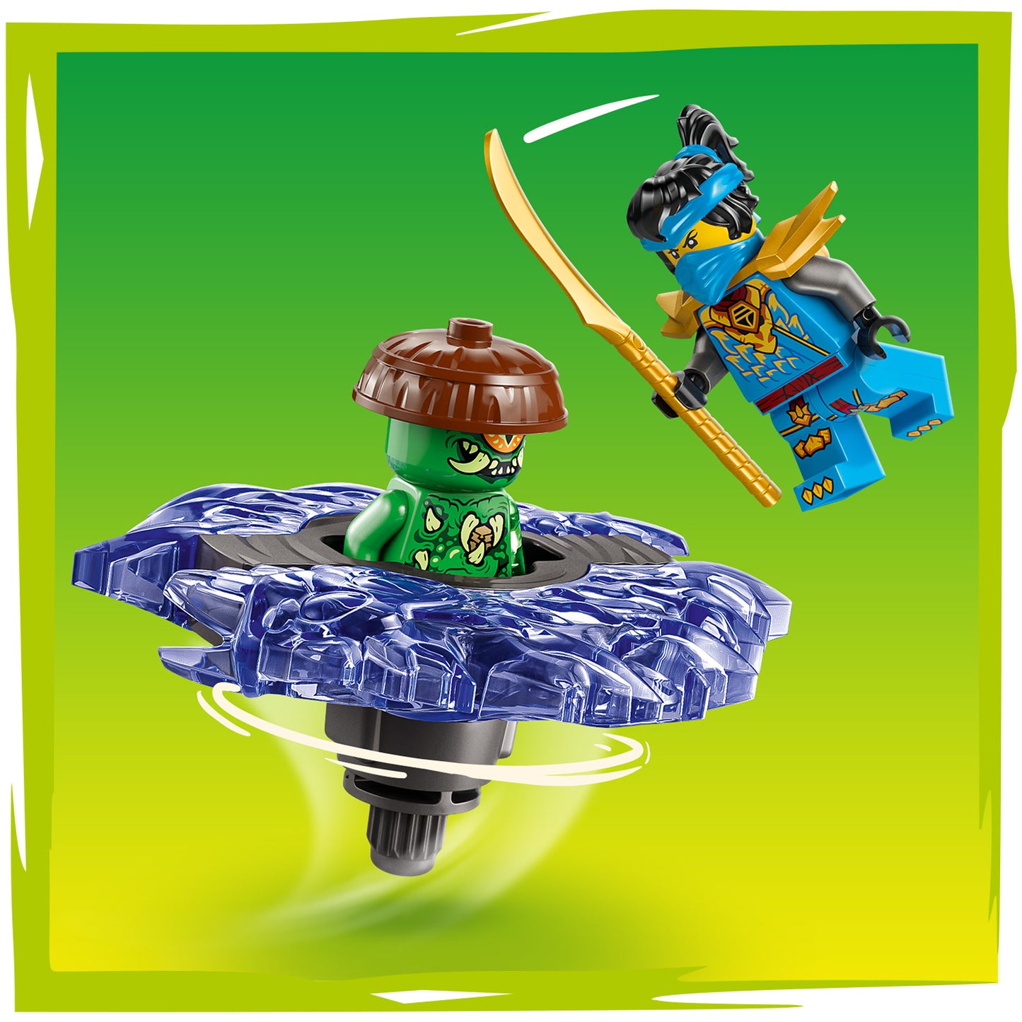 LEGO® NINJAGO® Nya vs. Mutatiemonster in Spinner - Actiespeelgoed - Speelset met 2 Minifiguren - 71849