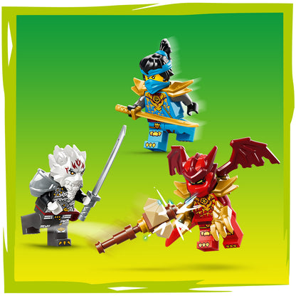 LEGO NINJAGO Zilvar en Grimtak het Drakenbeest - Bouwpakket voor Kinderen - Speelgoed Draak Actiefiguur met 3 Minifiguren - Cadeau voor Jongens en Meisjes Vanaf 7 Jaar - 71863