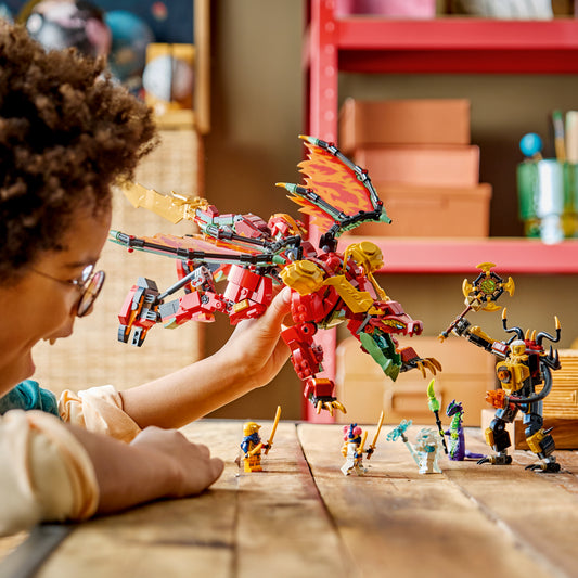 LEGO NINJAGO Wyldfyre's Transformerende Drakenmecha Speelgoed voor Kinderen Vanaf 9 Jaar - Bouwpakket met 6 Minifiguren, incl. Keizerin Beatrix en Zuurmonster - Cadeau voor Jongens en Meisjes 71868