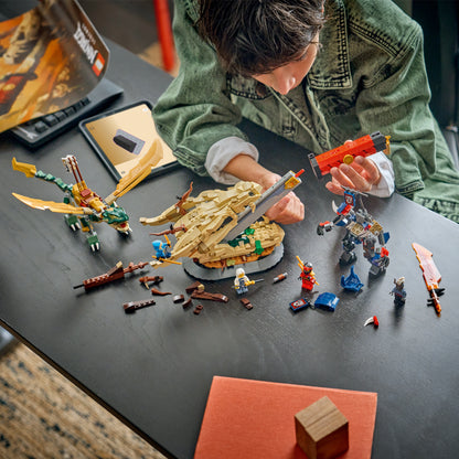 LEGO NINJAGO Strijd bij het Drakenzwaard Bouwpakket voor Kinderen Vanaf 9 Jaar met Actiefiguren met 3 Verschillende Poses - Kinderkamer Decoratie - Cadeau voor Jongens en Meisjes - 71871