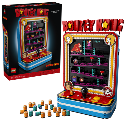 LEGO Donkey Kong-Arcadekast - Bouwpakket voor Volwassenen - Arcadespel voor Verzamelaars - Retro Woondecoratie en Kantoor Decoratie - Videogame Merch - Cadeau voor Gamers, Mannen en Vrouwen - 72051
