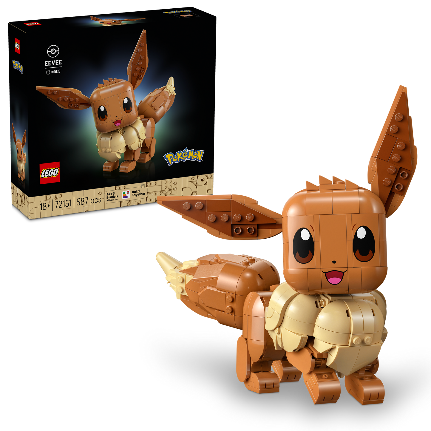 LEGO Pokémon Eevee Bouwpakket voor Volwassenen 72151 (leverbaar vanaf 1 mei 2026)