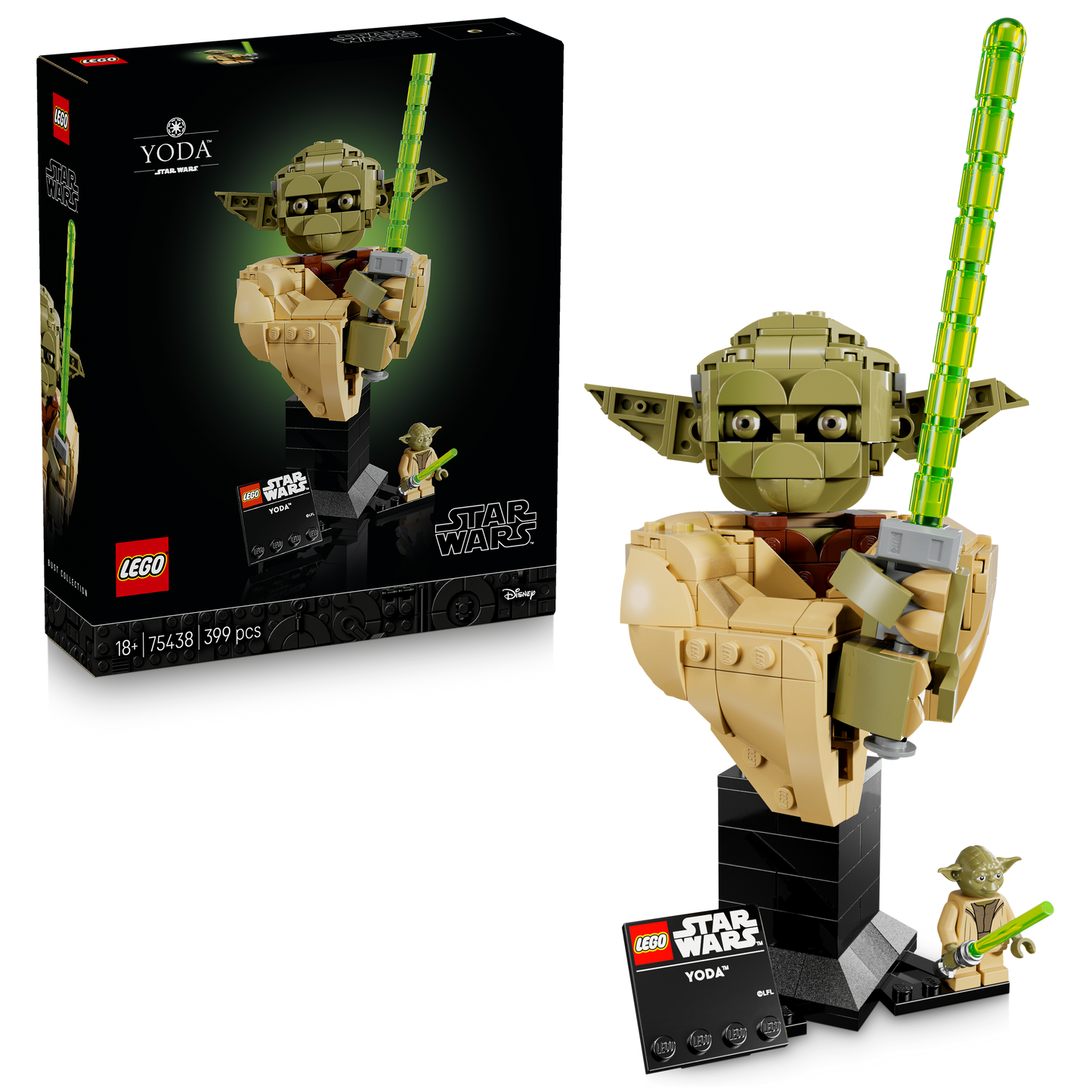 LEGO Star Wars Yoda Buste Bouwpakket voor Volwassenen - Woondecoratie en Bureau Decoratie 75438