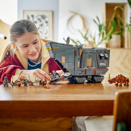 LEGO Star Wars 75453 Offworld Sandcrawler en Mudhorn - Voertuig Bouwpakket voor Kinderen en Tieners met 7 Personages Incl. Grogu - Cadeau voor Jongens, Meisjes en de Mandalorian Fans vanaf 14 Jaar
