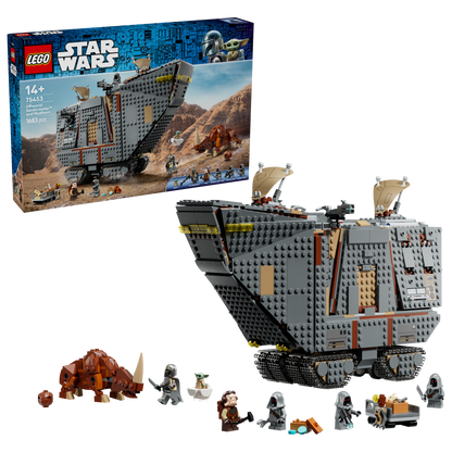 LEGO Star Wars 75453 Offworld Sandcrawler en Mudhorn - Voertuig Bouwpakket voor Kinderen en Tieners met 7 Personages Incl. Grogu - Cadeau voor Jongens, Meisjes en de Mandalorian Fans vanaf 14 Jaar