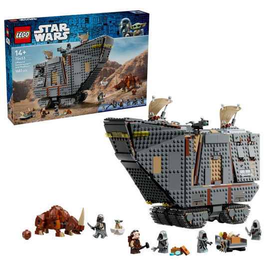 LEGO Star Wars 75453 Offworld Sandcrawler en Mudhorn - Voertuig Bouwpakket voor Kinderen en Tieners met 7 Personages Incl. Grogu - Cadeau voor Jongens, Meisjes en de Mandalorian Fans vanaf 14 Jaar