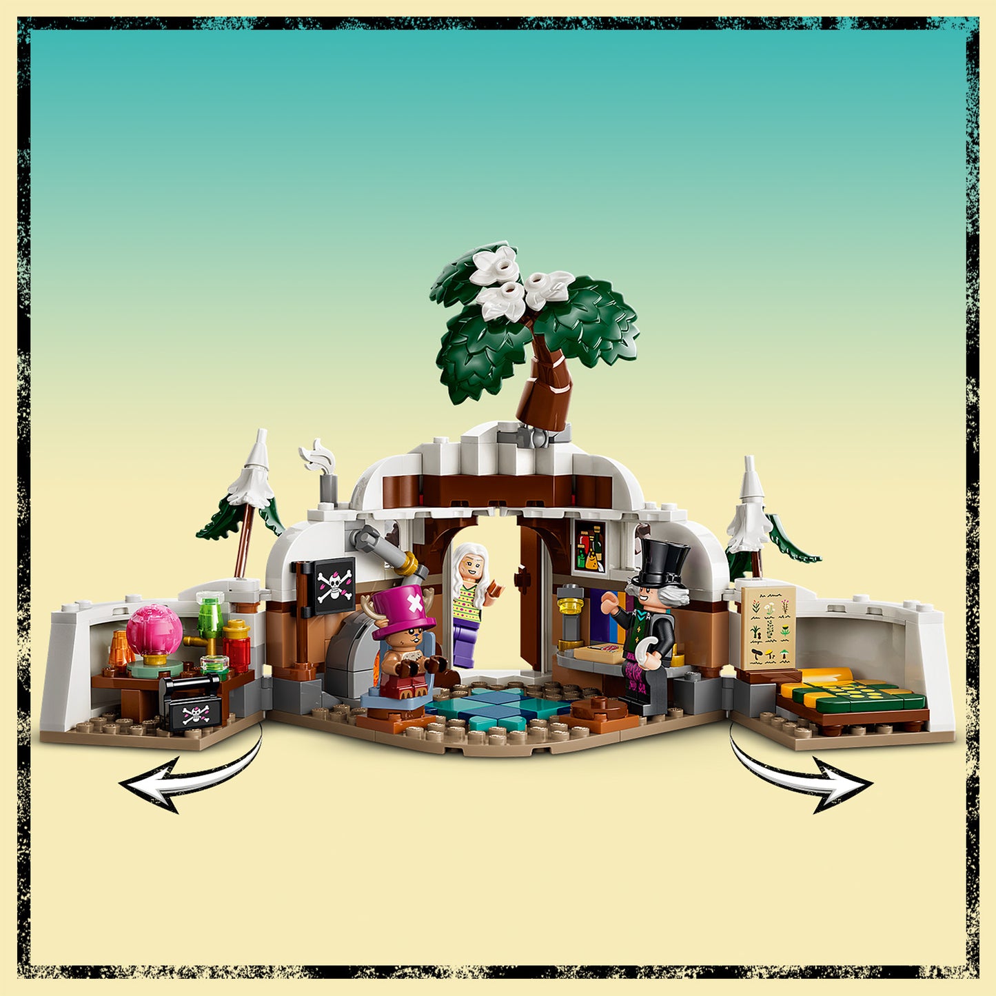 LEGO ONE PIECE De Schuilplaats van Dr. Hiriluk – Speelgoed voor Kinderen met 3 Minifiguren Incl. Tony Tony Chopper – Kinderkamer Decoratie – Cadeau voor Jongens en Meisjes vanaf 9 Jaar – 75641