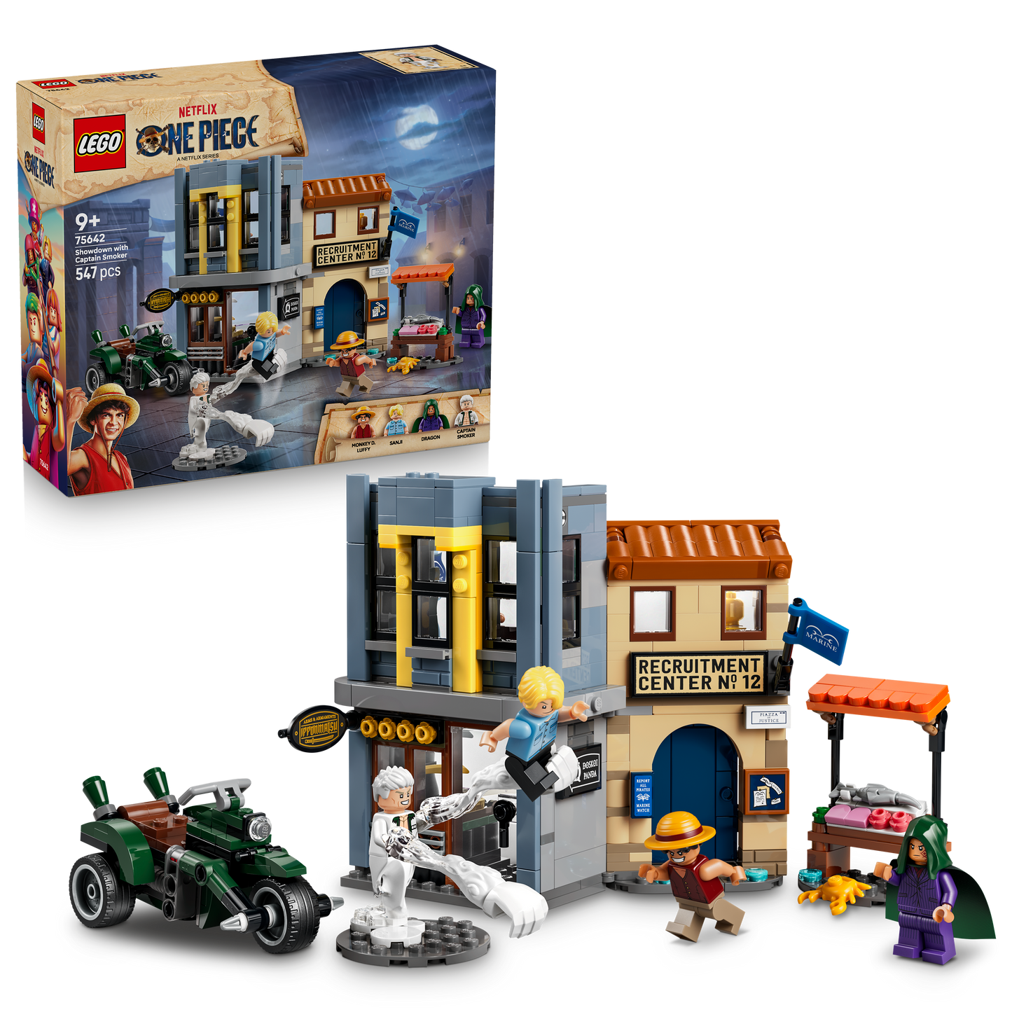 LEGO ONE PIECE Confrontatie met Kapitein Smoker – Speelgoed met 4 Minifiguren Incl. Monkey D. Luffy en Sanji – Kinderkamer Decoratie – Cadeau voor Jongens en Meisjes vanaf 9 – 75642