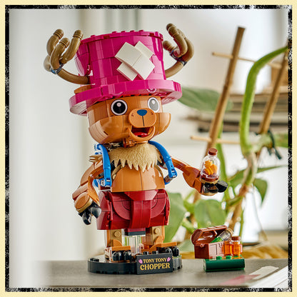 LEGO ONE PIECE Tony Tony Chopper Figuur – Verzamelbaar Speelgoed voor Kinderen met Accessoires – Schattige Kinderkamer Decoratie – Cadeau voor Jongens en Meisjes vanaf 9 Jaar en Fans – 75643