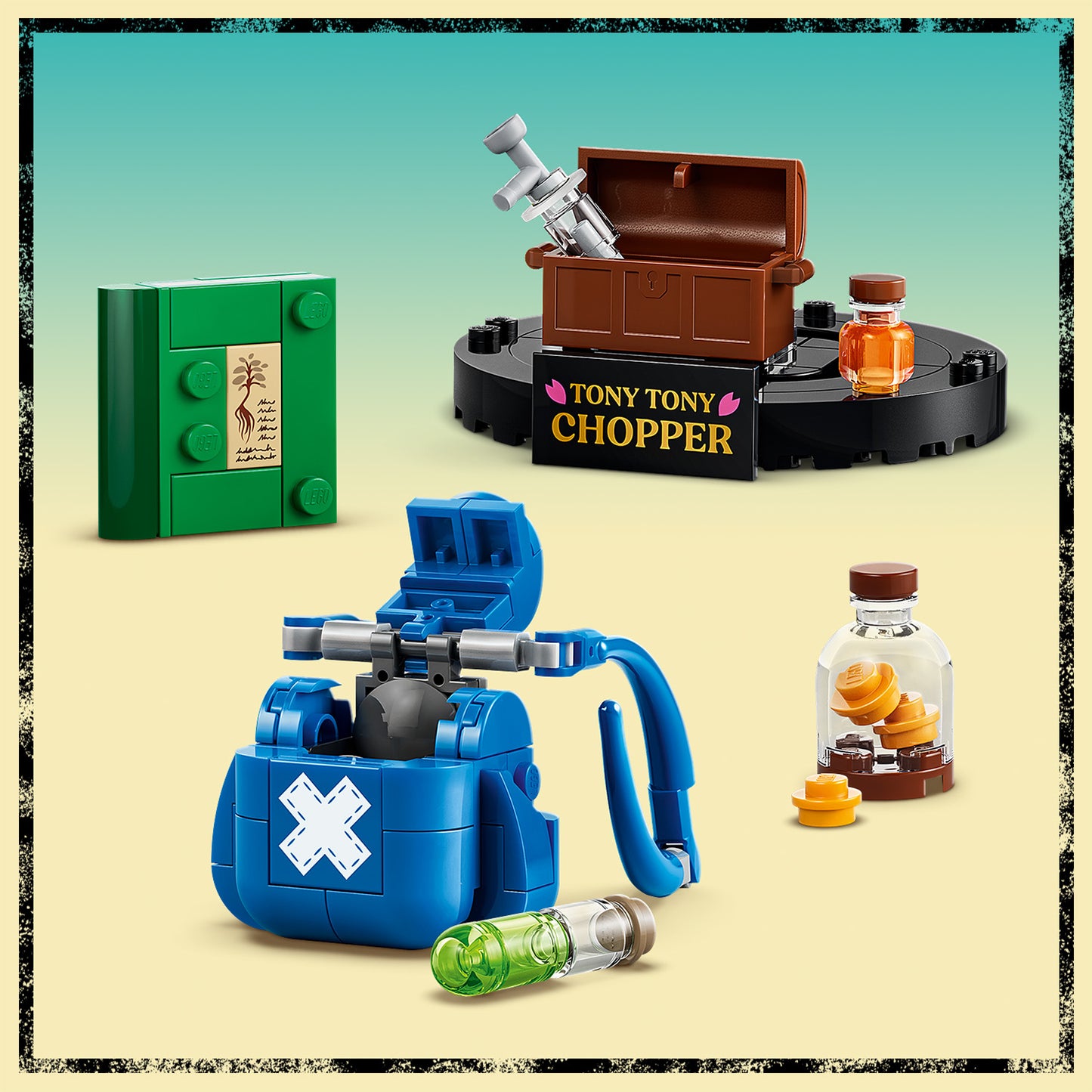 LEGO ONE PIECE Tony Tony Chopper Figuur – Verzamelbaar Speelgoed voor Kinderen met Accessoires – Schattige Kinderkamer Decoratie – Cadeau voor Jongens en Meisjes vanaf 9 Jaar en Fans – 75643