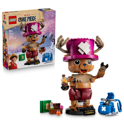LEGO ONE PIECE Tony Tony Chopper Figuur – Verzamelbaar Speelgoed voor Kinderen met Accessoires – Schattige Kinderkamer Decoratie – Cadeau voor Jongens en Meisjes vanaf 9 Jaar en Fans – 75643