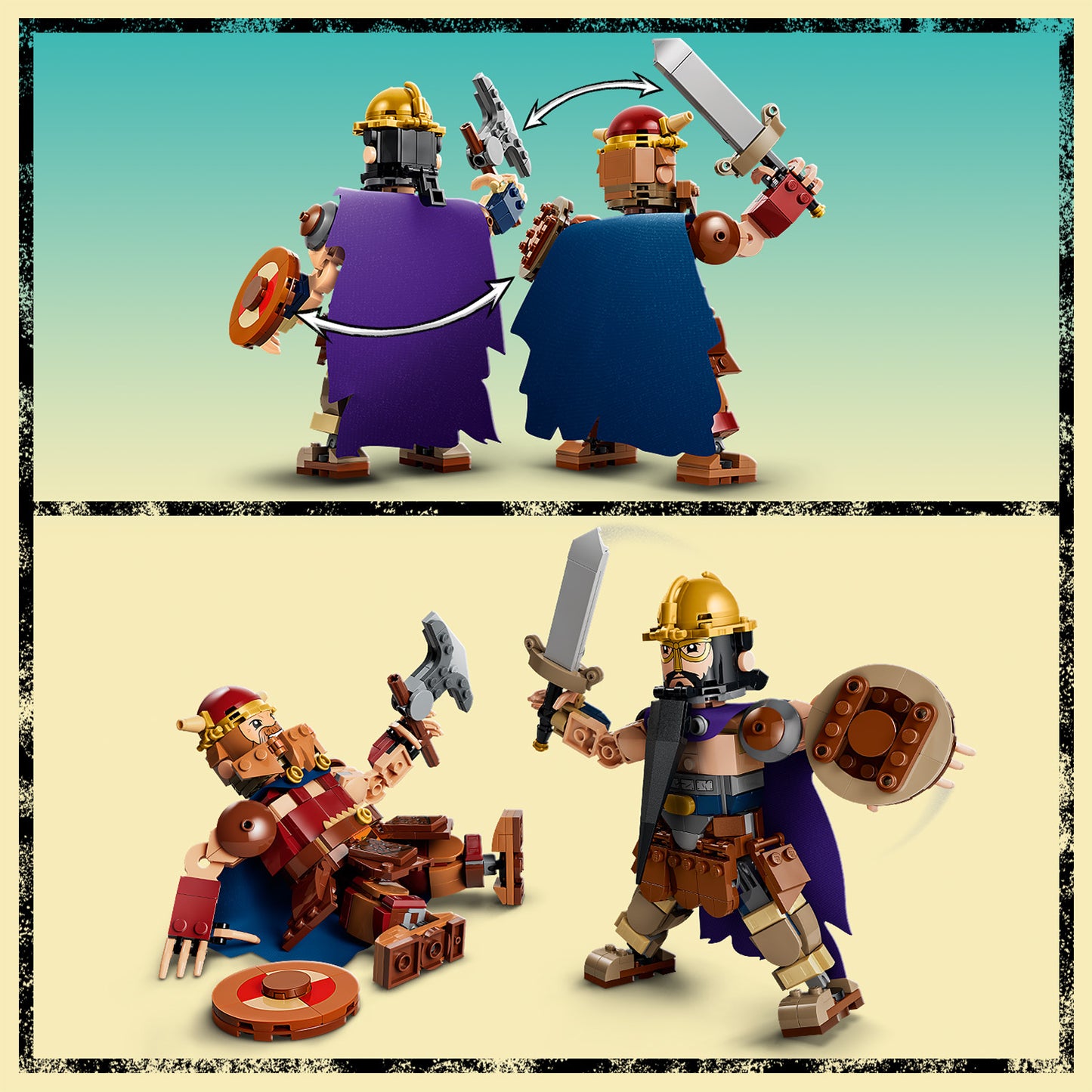 LEGO ONE PIECE Dorry vs. Brogy – Reuzen van Kleine Gaarde – Interactief Speelgoed voor Kinderen met 2 Actiefiguren en 5 Minifiguren – Cadeau voor Jongens en Meisjes vanaf 9 Jaar en Fans – 75644