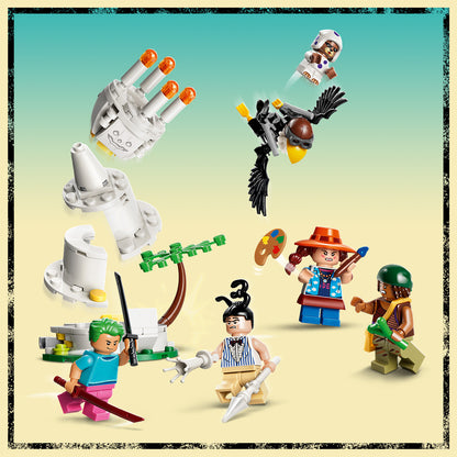 LEGO ONE PIECE Dorry vs. Brogy – Reuzen van Kleine Gaarde – Interactief Speelgoed voor Kinderen met 2 Actiefiguren en 5 Minifiguren – Cadeau voor Jongens en Meisjes vanaf 9 Jaar en Fans – 75644