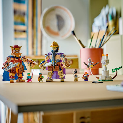 LEGO ONE PIECE Dorry vs. Brogy – Reuzen van Kleine Gaarde – Interactief Speelgoed voor Kinderen met 2 Actiefiguren en 5 Minifiguren – Cadeau voor Jongens en Meisjes vanaf 9 Jaar en Fans – 75644