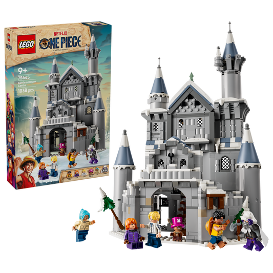 LEGO ONE PIECE Slag bij Kasteel Drum – Bouwpakket voor Kinderen met 6 Minifiguren Incl. Luffy, Nami en Chopper – Kinderkamer Decoratie – Cadeau voor Jongens en Meisjes vanaf 9 Jaar – 75645