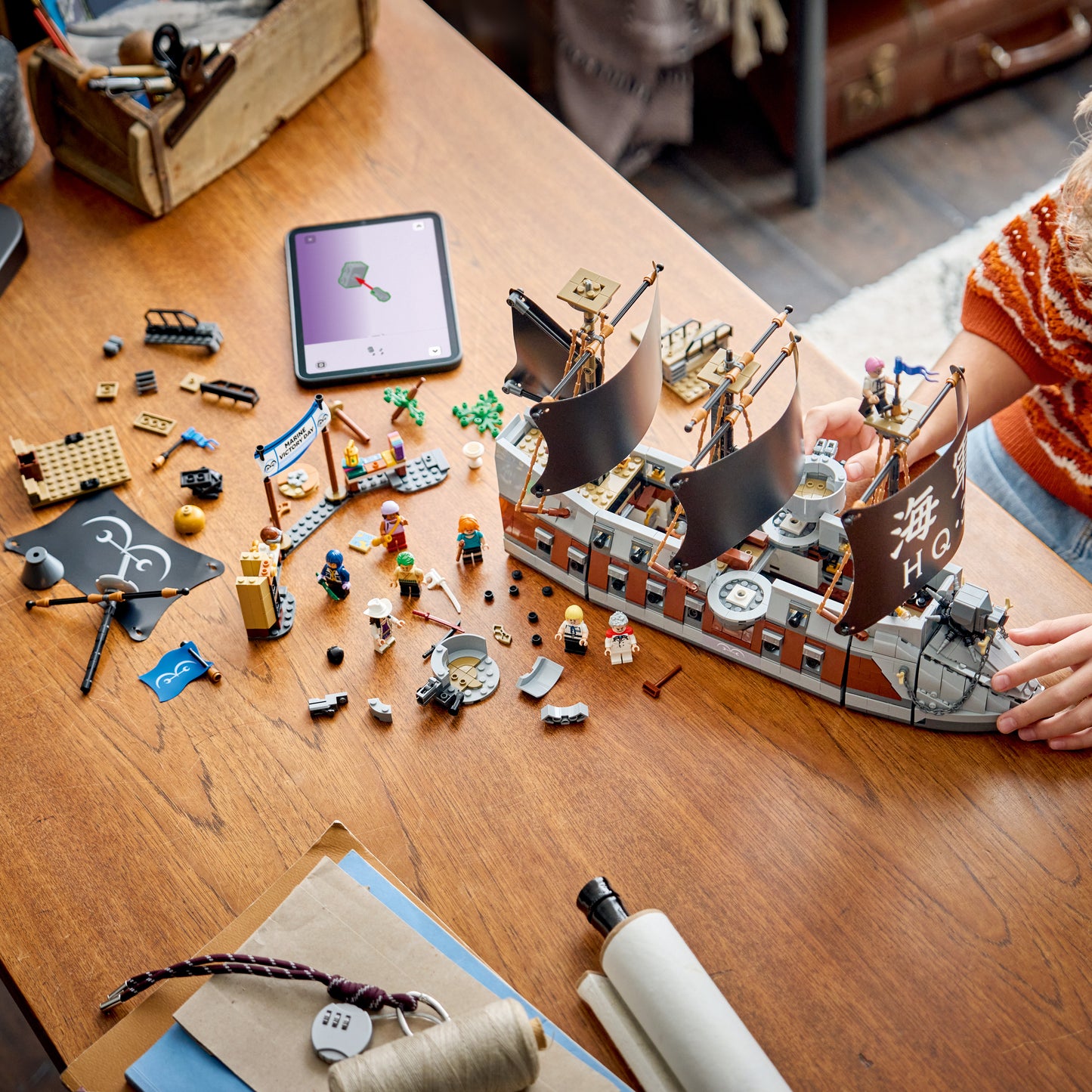 LEGO ONE PIECE Het Slagschip van Garp – Boot Bouwpakket met 8 Minifiguren Incl. Zoro, Usopp en Nami – Kinderkamer Decoratie – Cadeau voor Jongens en Meisjes vanaf 9 Jaar en Fans – 75646