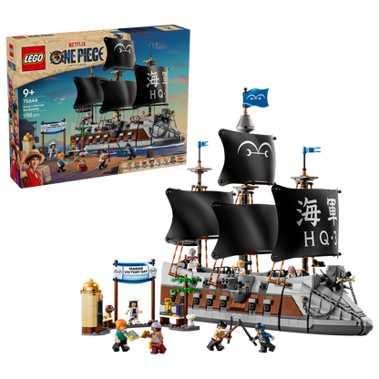 LEGO ONE PIECE Het Slagschip van Garp – Boot Bouwpakket met 8 Minifiguren Incl. Zoro, Usopp en Nami – Kinderkamer Decoratie – Cadeau voor Jongens en Meisjes vanaf 9 Jaar en Fans – 75646