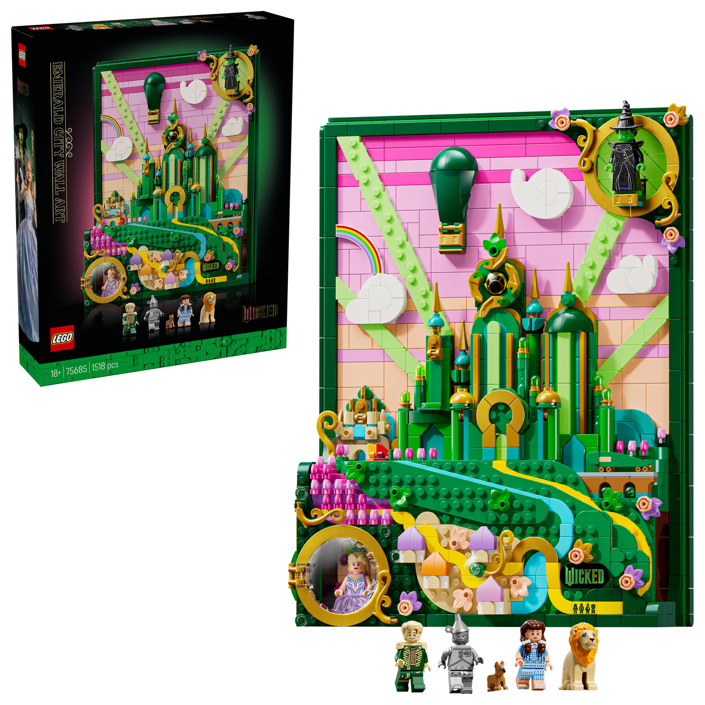 LEGO Wicked Emerald City Muurkunst Bouwpakket voor Volwassenen Set 75685