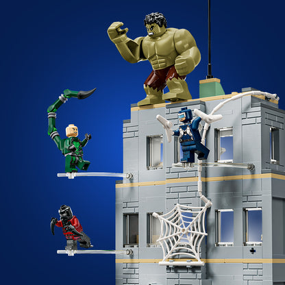 LEGO | Marvel Spider-Man vs. Hulk Ultieme Confrontatie - Superheld Speelgoed voor Kinderen met Kantoor van 4 Verdiepingen, Actiefiguur en 5 Minifiguren - Cadeau voor Jongens Vanaf 8 Jaar - 76350