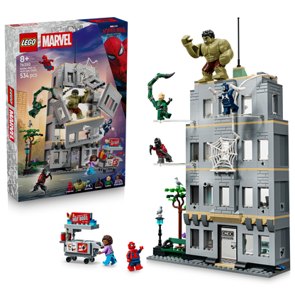 LEGO | Marvel Spider-Man vs. Hulk Ultieme Confrontatie - Superheld Speelgoed voor Kinderen met Kantoor van 4 Verdiepingen, Actiefiguur en 5 Minifiguren - Cadeau voor Jongens Vanaf 8 Jaar - 76350