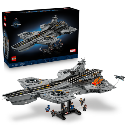 LEGO ǀ Marvel S.H.I.E.L.D. Helicarrier - Bouwpakket voor Volwassenen met 6 Minifiguren incl. Captain America & Nick Fury - Woondecoratie – Avengers Cadeau voor Mannen en Vrouwen 76354