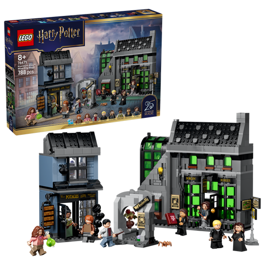 LEGO Harry Potter Verdonkeremaansteeg Tovenaarswinkels Speelgoed - Speelgoedwinkel Bouwpakket met 8 Minifiguren en Patronus - Kinderkamer Decoratie - Cadeau voor Meisjes en Jongens Vanaf 8 Jaar 76471