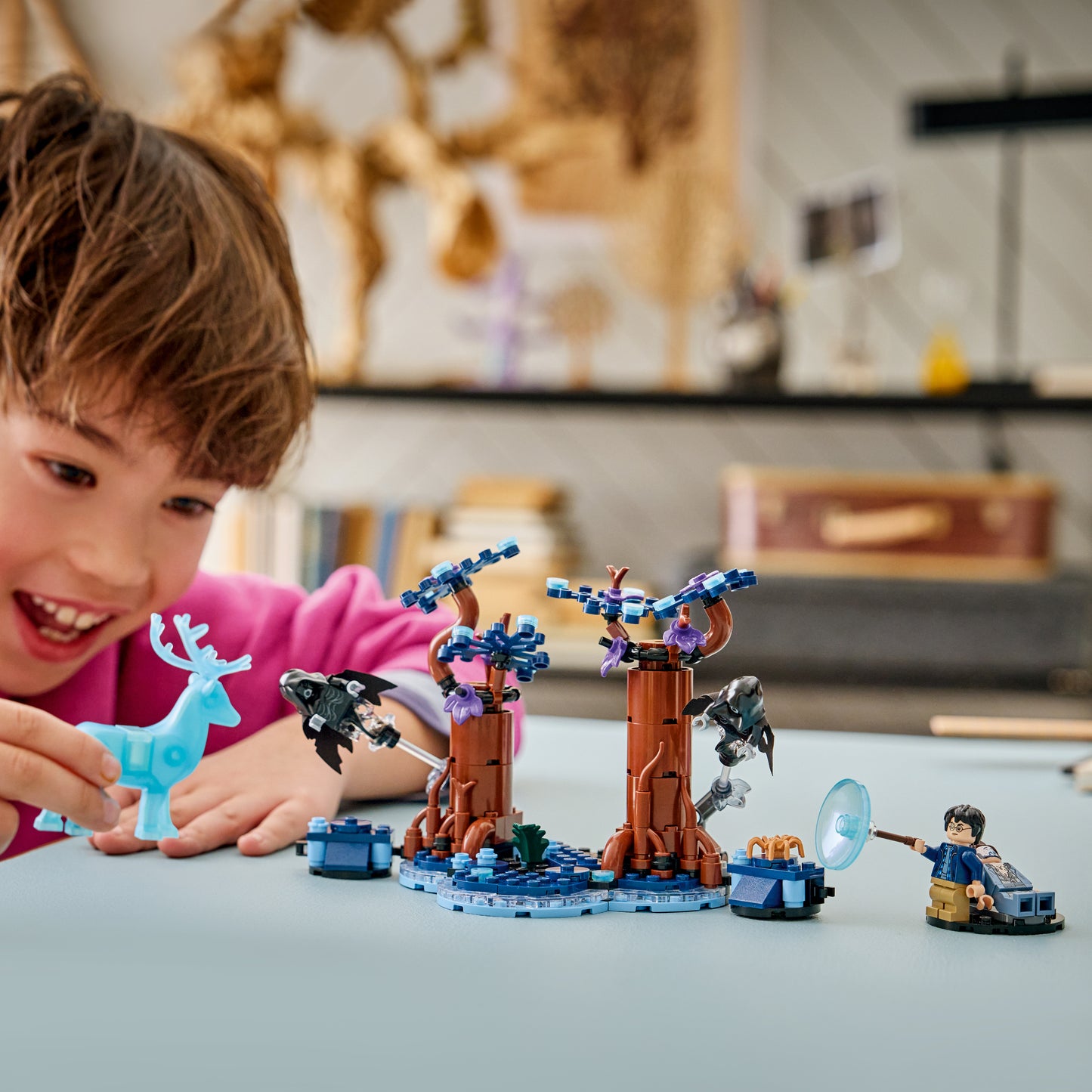 LEGO Harry Potter Verboden Bos: Expecto Patronum Speelgoed - Bouwpakket voor Kinderen met 2 Dementors, Hert en 2 Minifiguren Incl. Sirius Zwarts - Cadeau voor Meisjes en Jongens Vanaf 7 Jaar 76475