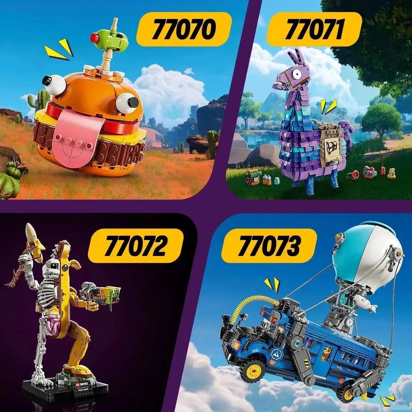 LEGO Fortnite Kombi-Angebot 1: 77070, 77071, 77072 und 77073