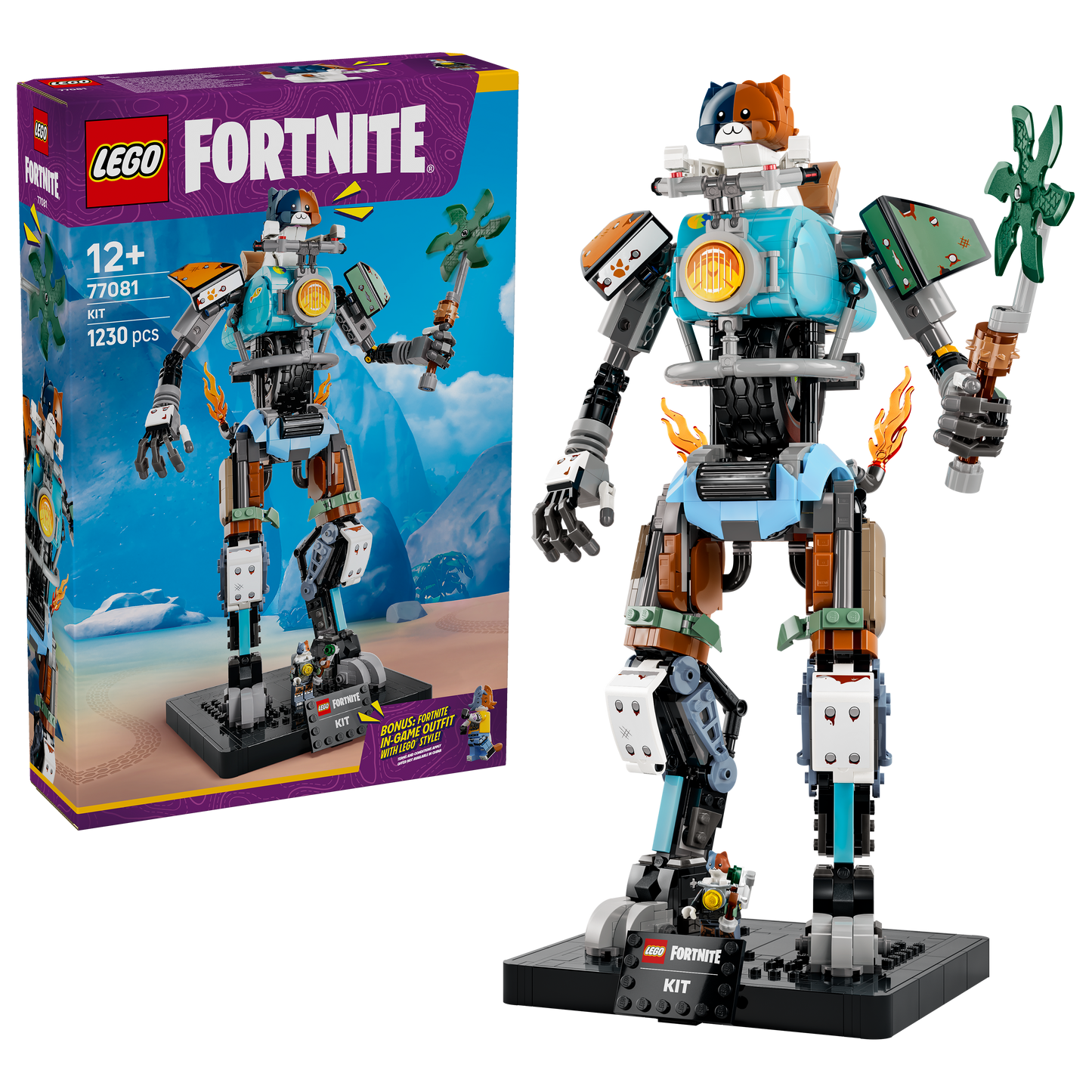 LEGO Fortnite KIT - Bouwpakket voor Kinderen met Interactief Actiefiguur met Verstelbare Armen en Draaiwiel - Kinderkamer Decoratie - Cadeau voor Jongens, Meisjes en Gamers vanaf 12 Jaar 77081