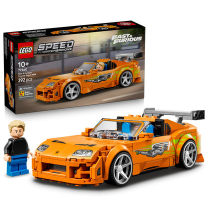 LEGO Speed Champions The Fast and The Furious Toyota Supra MK4 Auto Speelgoed voor Kinderen - Bouwpakket met Brian O’Conner Minifiguur - Cadeau voor Jongens, Tieners en Fans Vanaf 10 Jaar 77260