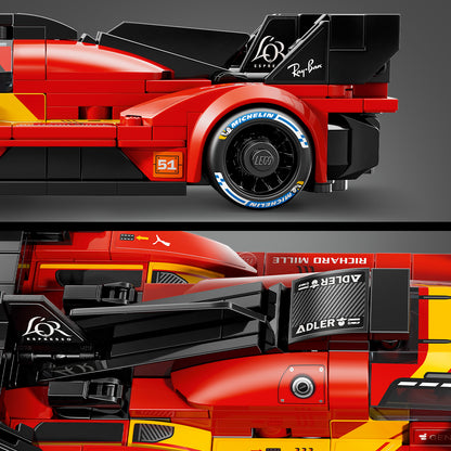 LEGO Speed Champions Ferrari 499P Auto Speelgoed voor Kinderen - STEM Bouwpakket met Verzamelbare F1 Coureur Minifiguur - Slaapkamer Decoratie - Cadeau voor Jongens Vanaf 9 Jaar 77261