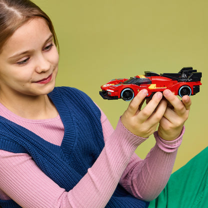 LEGO Speed Champions Ferrari 499P Auto Speelgoed voor Kinderen - STEM Bouwpakket met Verzamelbare F1 Coureur Minifiguur - Slaapkamer Decoratie - Cadeau voor Jongens Vanaf 9 Jaar 77261