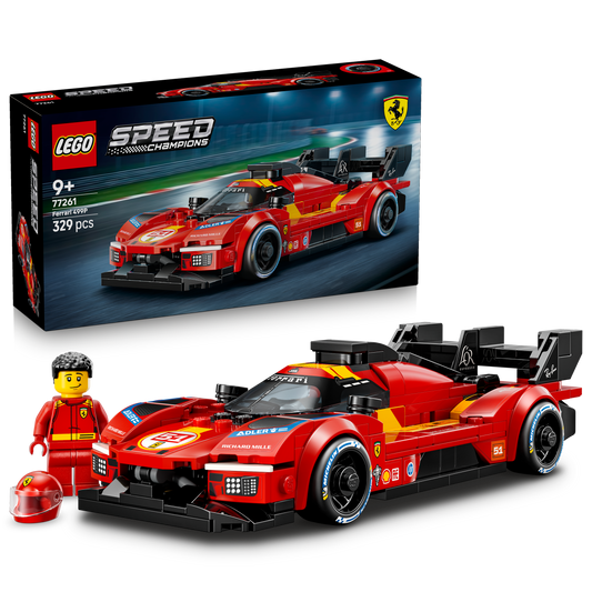 LEGO Speed Champions Ferrari 499P Auto Speelgoed voor Kinderen - STEM Bouwpakket met Verzamelbare F1 Coureur Minifiguur - Slaapkamer Decoratie - Cadeau voor Jongens Vanaf 9 Jaar 77261