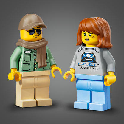 LEGO Speed Champions Jaguar Project 7 en Land Rover Defender - Auto Speelgoed voor Kinderen vanaf 10 Jaar met 2 Auto's en 2 Minifiguren - Kinderkamer Decoratie - Cadeau voor Jongens en Meisjes - 77264