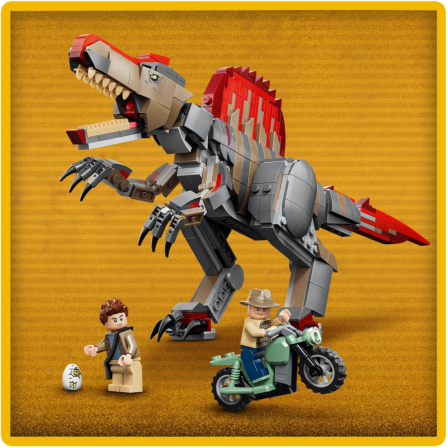 LEGO Jurassic World Spinosaurus Ontsnapping - Dinosaurus Speelgoed voor Kinderen Vanaf 9 Jaar - Bouwpakket met Verstelbare Dino en 2 Minifiguren - Decoratie - Cadeau voor Jongens en Meisjes 77982