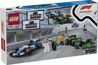 LEGO F1 Startlinie mit VCARB- und Sauber-Formel-1-Autos 60474 City