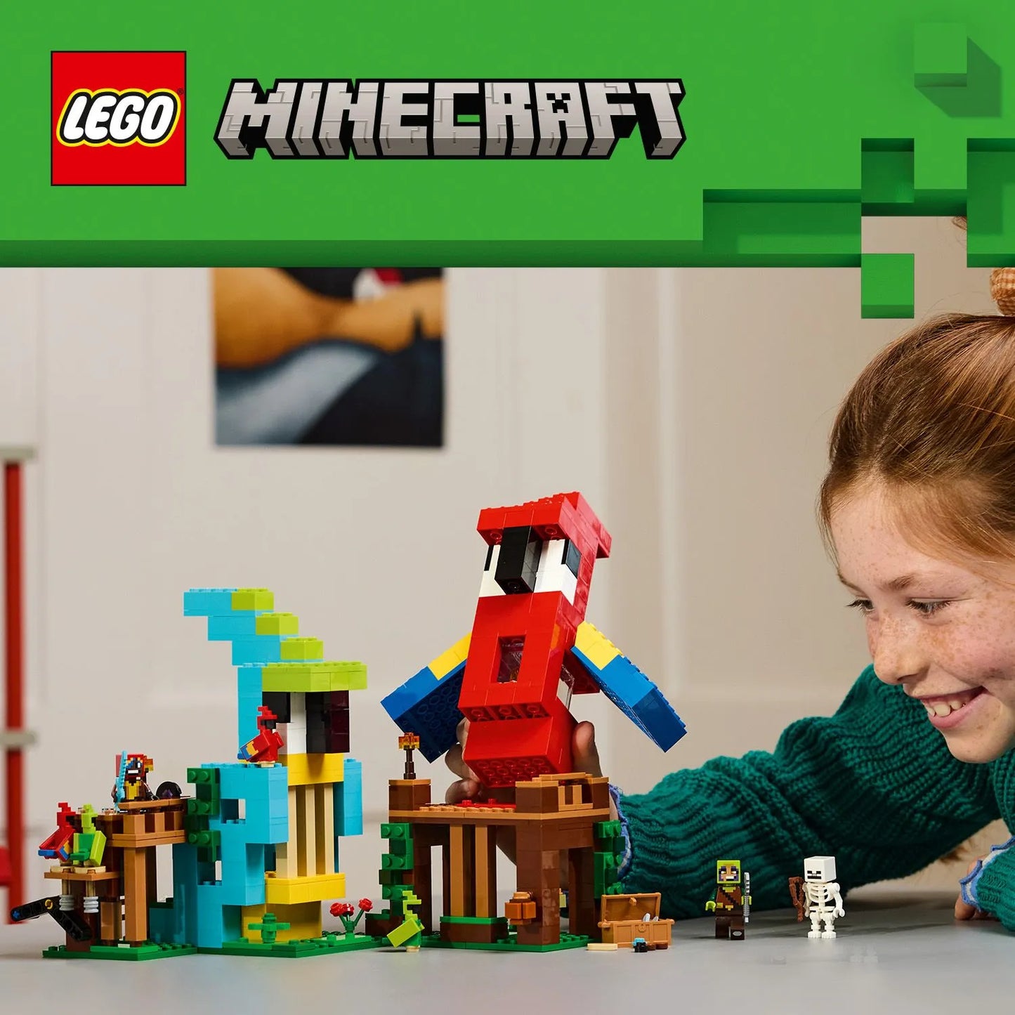 LEGO Die Papageienhäuser 21282 Minecraft