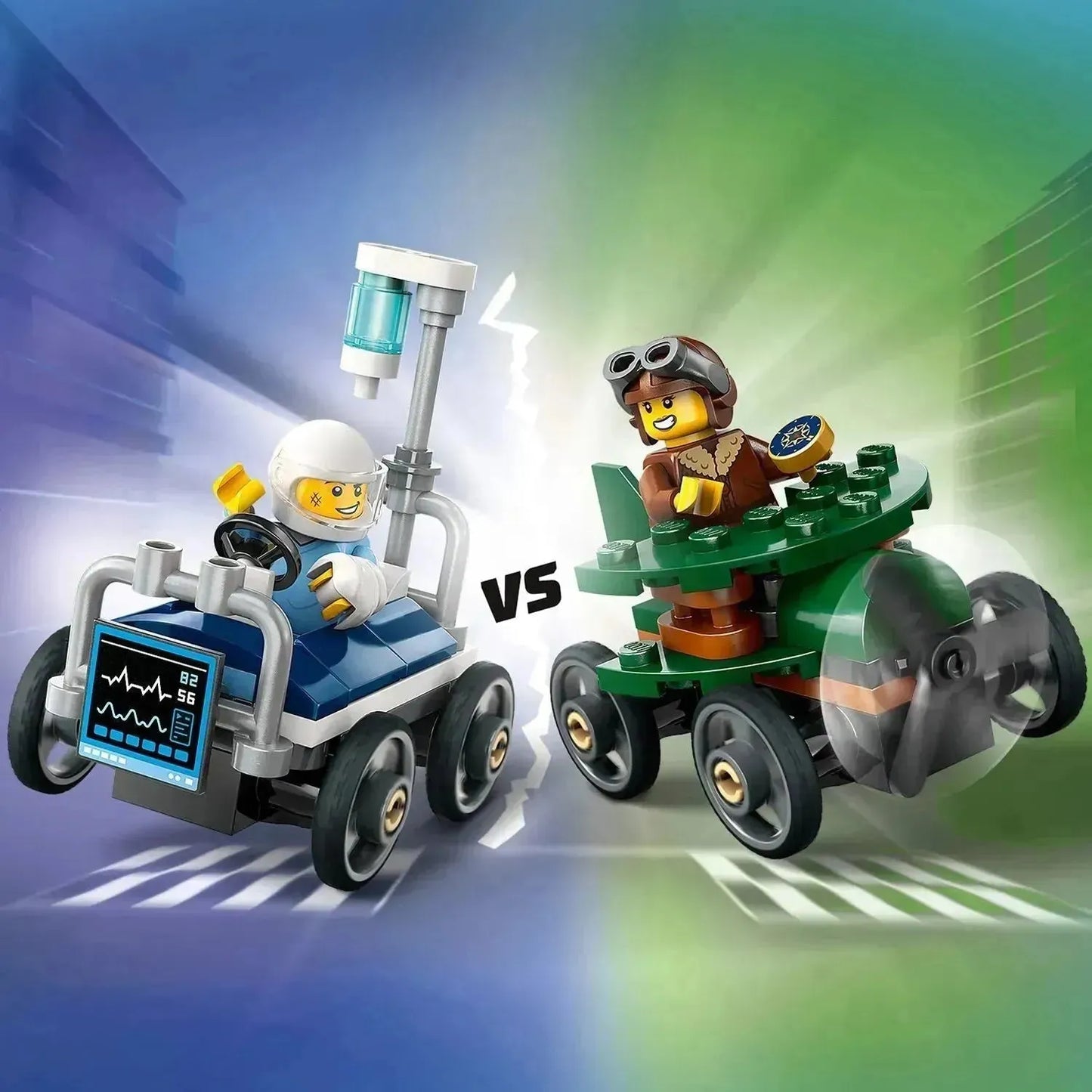 LEGO Race Car Pack: Airplane vs Hospital Bed 60459 City (Pre-Order: January 2025)