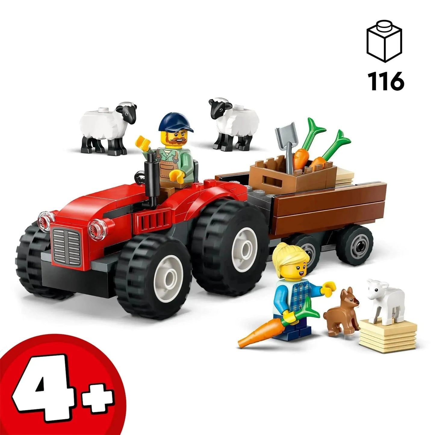LEGO Red Tractor with Trailer and Sheep 60461 (Pre-Order: January 2025)