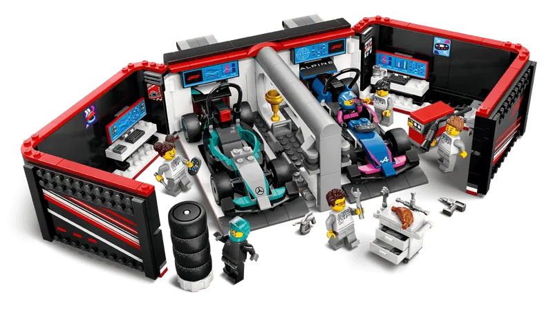 LEGO Pit Box with Mercedes AMG and Alpine F1 Cars 60444 City (Delivery: January 1, 2025)