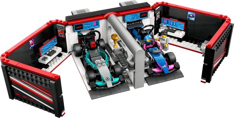 LEGO Pit Box with Mercedes AMG and Alpine F1 Cars 60444 City (Delivery: January 1, 2025)