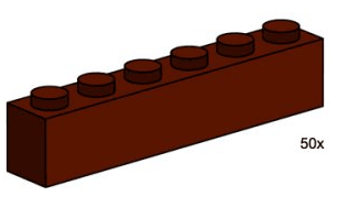 LEGO 1x6 Brown Bricks 3752 Bulk Bricks LEGO Bulk Bricks @ 2TTOYS LEGO €. 7.00