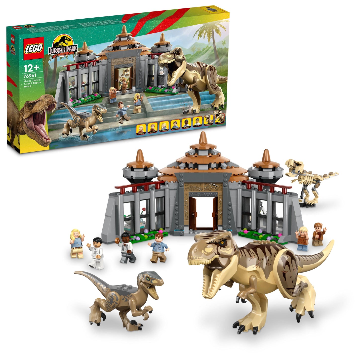 LEGO 76961 Visitor Centre: T. rex & Raptor Attack LEGO JURASSIC WORLD @ 2TTOYS LEGO €. 129.99