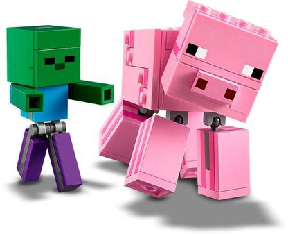 LEGO BigFig Varken met Babyzombie 21157 Minecraft | 2TTOYS ✓ Official shop<br>
