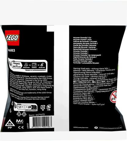 LEGO McLaren Formule 1 racecar 30683 Creator LEGO CREATOR @ 2TTOYS | Official LEGO shop😊🥰 LEGO €. 3.49